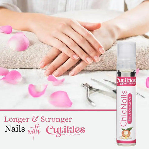 Nail & Cuticle Oil with Almond & Jojoba Oil, Nourishing Care for Stronger Nails - 0.33 FL. OZ