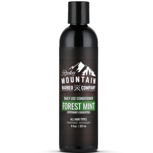 Rocky Mountain Barber Company Men's Conditioner - Tea Tree Oil, Peppermint & Eucalyptus, 8oz for All Hair Types