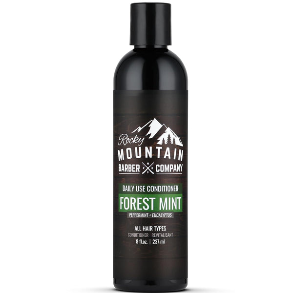 Rocky Mountain Barber Company Men's Conditioner - Tea Tree Oil, Peppermint & Eucalyptus, 8oz for All Hair Types