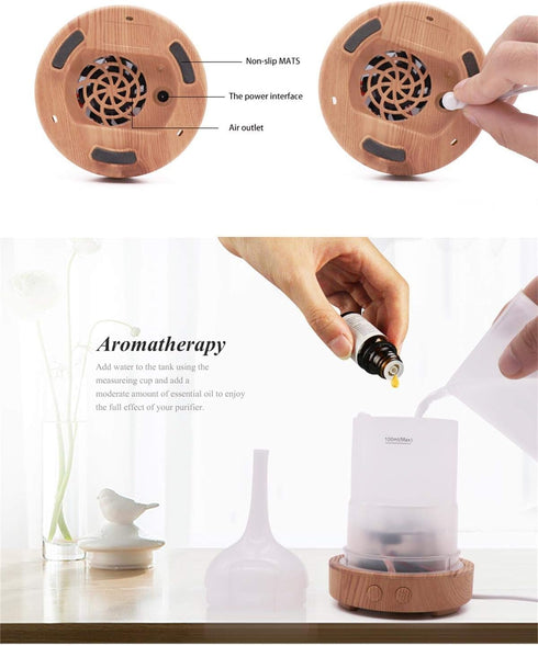 SMGZC 3D 7 Firework Glass Essential Oil Aroma Diffuser Ultrasonic Aromatherapy Humidifier Aromatherapy Lamp- Color