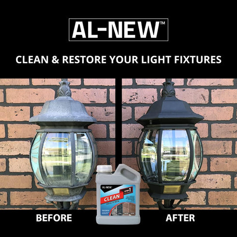 AL-NEW Step 1 Clean, Cleaning Solution for Outdoor Patio Furniture, Garage Doors, 16 Ounce