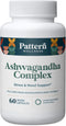 Pattern Wellness Ashwagandha Complex - KSM-66 & Black Pepper Extract for Stress & Mood - 60 Vegan Caps