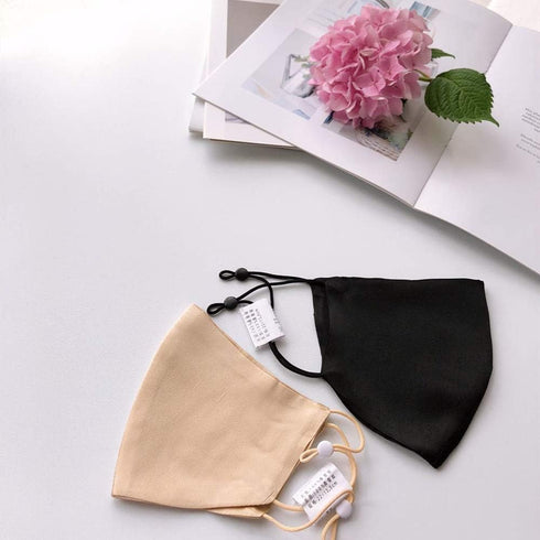Adjustable 100% Mulberry Silk Mask with Filter Pocket