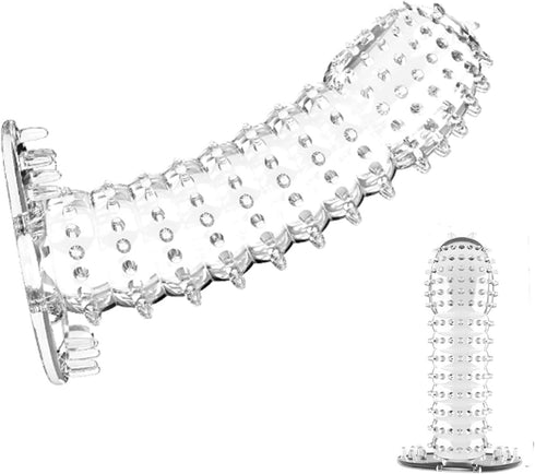 MENABLE Penis Sleeve Cock Sleeve Adult Sex Toys for Men, Transparent Penis Extender