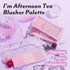I'M MEME Blusher Palette - Afternoon Tea_Fruit Flavor, Soft Pink, Peach, Lavender, 3 Shades, 0.4 Oz