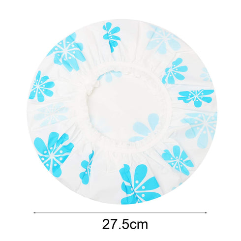 Shower Caps, 3 Pcs Waterproof Bath Caps with Elastic Band, Reusable Bath Hair Hat for Women Ladies Spa Salon