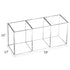 Makeup Brush Holder Organizer, Clear Cosmetic Brushes Container with 3 Slots for Vanity Storage
