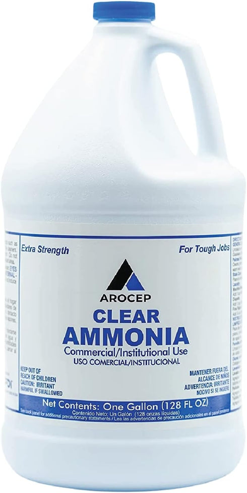 Clear Ammonia Cleaner Liquid, 1 Gallon - Multipurpose Cleaning Solution for Kitchen and Bathroom Use