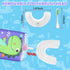 KRX 6 360 2-7 Kids Ultrasonic Electric Toothbrush, U Shaped Rechargeable Automatic Toothbrushes with Replacement Brush