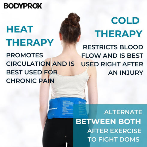 Pain Relief Ice Pack with Strap for Hot & Cold Therapy, Microwave Heat Pad for Back, Shoulder, Neck, Waist