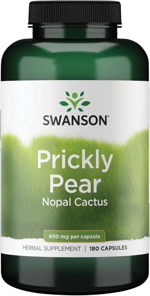 Swanson Prickly Pear Cactus Opuntia | 650 Milligrams | 180 Capsules
