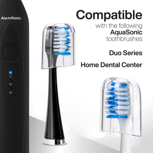 AquaSonic Duo Series Replacement Brush Heads for Normal & Sensitive Teeth | Compatible with Duo Series Toothbrush