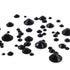 JET (280) 144 pcs Swarovski 2058/2088 Crystal Flatbacks Black Rhinestones Nail Art Mixed Sizes