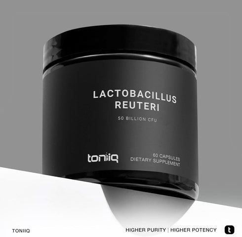 Toniiq 50 50mg Count 60 60 Billion CFU Lactobacillus Reuteri Probiotic per Serving - L Reuteri Probiotics - Highest CFU