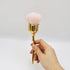 Nail Art Dust Powder Remover, Pink Rose Soft Brush for Acrylic Nail Arts Manicure Cleaning Makeup Brush Tools