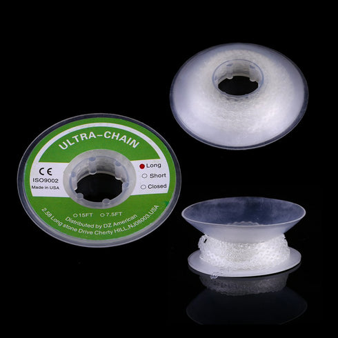 Angzhili Transparent Dental Orthodontic Elastic Chain - 1 Pcs Power Chain for Brace Orthodontic Supply (Closed Size)