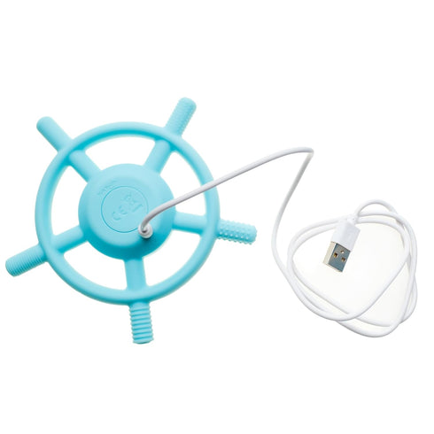 TalkTools Rechargeable Sensory Teether Soft Food-Grade Silicone, Gentle Pulsing, Multiple Intensity Levels, Waterproof