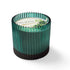 Roland Pine Two-Wick Forest Green Ribbed Glass Candle