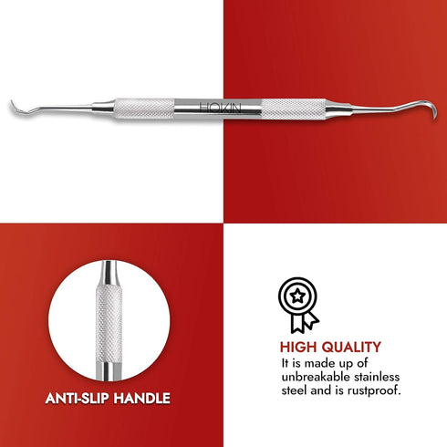 Dental Tools by HOKIN, Plaque Remover for Teeth Cleaning, Stainless Steel Dental Picks for Men, Women, Kids