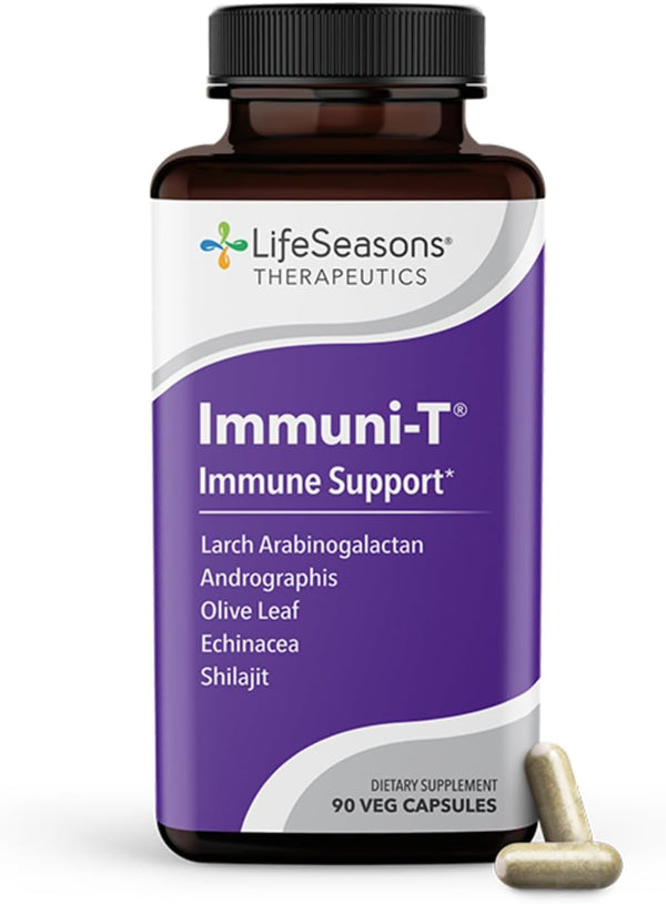 Immuni-T - Immune Support Vitamin Supplement for Cold & Flu Relief - 90 Capsules