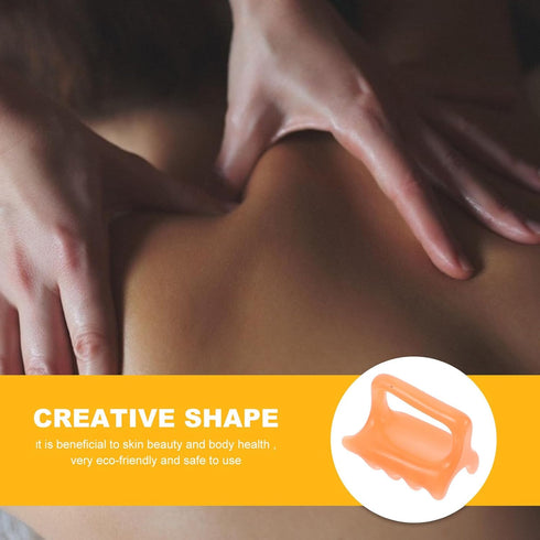 TEHAUX Manual Dual-Edge Gua Sha Scraping Massage Tool, Resin Pressure Point Massager for Back and Neck, Handheld Muscle