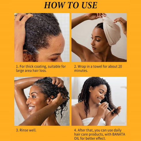 Mysense Batana Oil for Hair Growth, Organic Hair Oil with Castor Oil, 0.7oz, Scalp and Hair Care for Men & Women