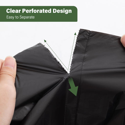 Jaoul Medium Trash Bags, 8 Gallon, 0.97 Mil Extra Strong, 60 Counts, Black, for Home Office Kitchen