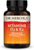Dr. Mercola Vitamins D3 & K2 - 30 Servings, Dietary Supplement, Supports Immune Health, Non-GMO