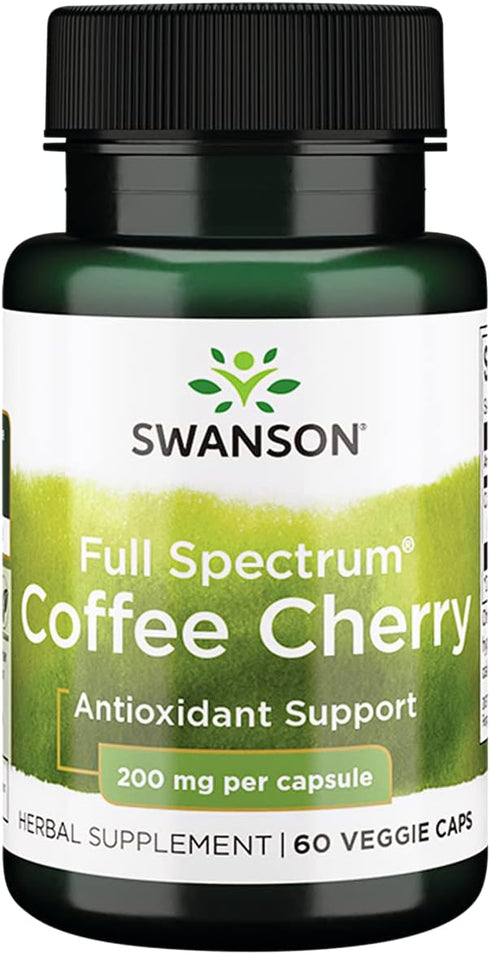 Swanson Full-Spectrum Coffee Cherry - Herbal Supplement for Immune System Support & Overall Wellness (60 Veggie