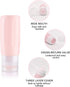 Vitog TSA Approved Travel Bottles Set, Leak Proof Silicone Toiletries Containers, Refillable Lotion Shampoo Conditioner