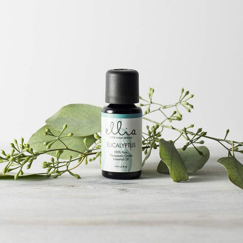 Ellia Diffuser Essential Oil Eucalyptus 15ml, 100% Pure, Therapeutic Grade, 15 mL Bottle, Clear
