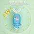 Rumengling 4 2-12 Kids Toothbrush Electric, U Shaped Ultrasonic Automatic Toothbrush with Brush Heads, Two Cleaning