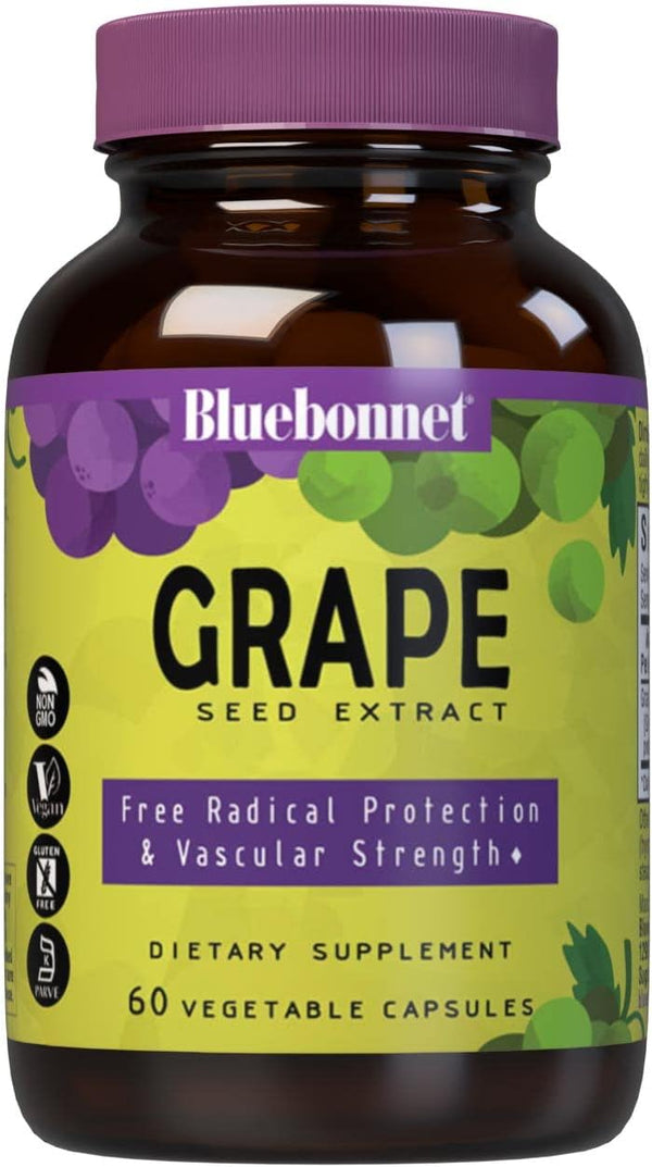 BlueBonnet Super Fruit Grape Seed Extract Supplement, 60 Count, White (743715008403)
