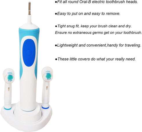 Toothbrush Cover for Oral-b Electric Toothbrush Replacement Heads, Travel Protection Cover for Home (3 PCS)