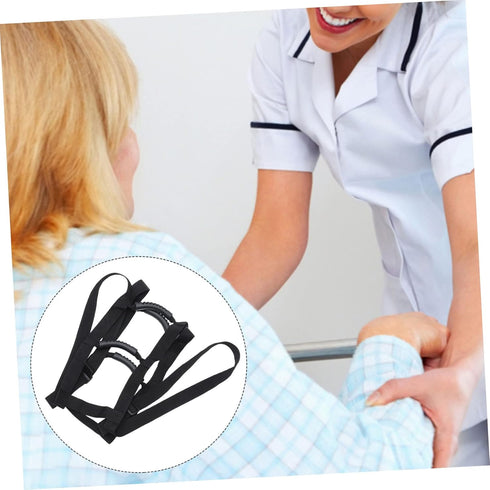PartyKindom Bed Ladder Assist Strap Adjustable Pull Up Handle for Elderly Seniors and Pregnant Women Easy Storage Bed