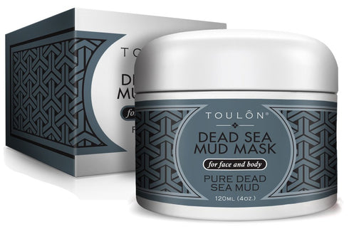 TOULON Best Mud Mask - Dead Sea Face Mask; Exfoliating Facial Mask with Minerals, Blackhead Remover Acne Treatment. Sensitive Scrub. Black Mud for Men, Women and Kids