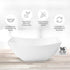 Posh Setting 4 Pack Small White Plastic Serving Bowls, Heavy Duty Disposable Candy Snack Buffet Salad Bowls