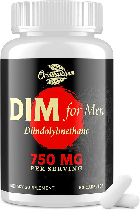 Orinthalixium DIM for Men 750MG Hormone Balance, Estrogen Support for Men, DIM Supplement,