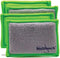 Reusable Sponges for Dishes, 4 Pack Odor Resistant Non-Scratch Microfiber Mesh and Terry Cloth Dishwashing Sponges for