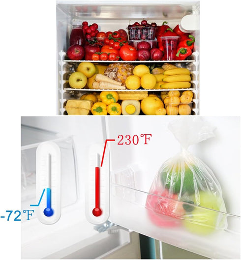 Immuson 12 20 (4 Rolls-1400 Food Storage Bag, x Plastic Produce Bag on a Roll Fruits, Vegetable, Bread, Food Storage