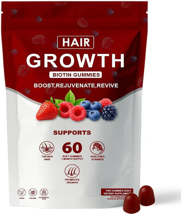 Neonomicon Hair Growth Gummies with Biotin, Vitamin C & E, Rosemary, Saw Palmetto