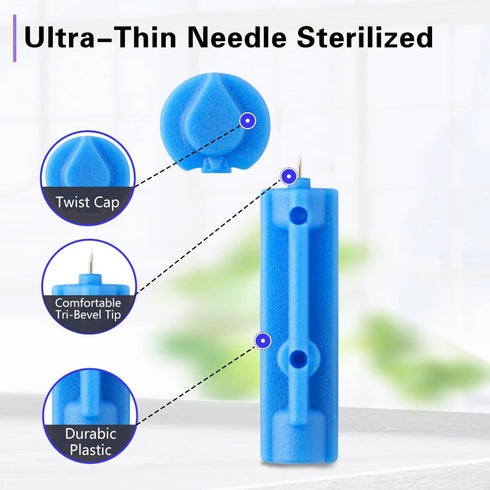 Blood Lancets, Single Use, 30 Gauge Twist Top for Diabetes Testing, Fits Most Lancing Devices, 310 Count per Box -