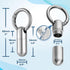 Titanium Keychain Pill Holder, Small Waterproof Pill Case Container with Carabiner Clip for Travel