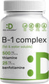 Vitamin B1 500mg with Benfotiamine, 240 Capsules, Fat & Water Soluble Thiamine