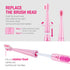 Vekkia Sonic Kids Electric Toothbrush Replacement Heads, Pink (4 Pack), 7X More Plaque Removal, Soft Bristles