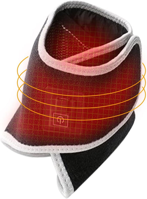 Heated Ankles Wrap Foot Heating Pad for Achilles Tendonitis Relief - Portable Cordless Electric Heating Pads with 3