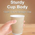 Luckypack 16 oz 100 pcs,16oz Hot Paper Cups Disposable Insulated Corrugated Sleeve Ripple Wall Paper Cup Cups