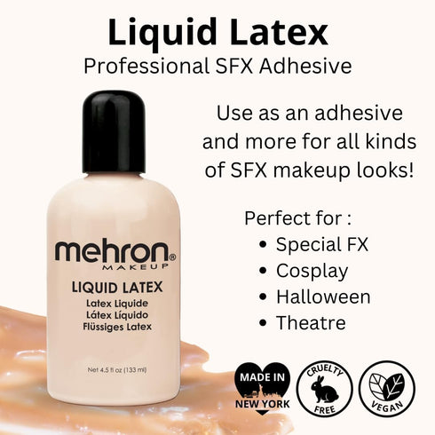 Mehron Makeup Liquid Latex (4.5 oz) in Light Flesh
