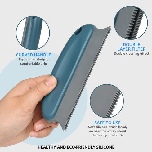 Pet Hair Remover, Deep Cleaning Tool for Dog Cat Hair, Portable Carpet Scraper Rake, Fuzz Hairball Shaver Brush for