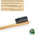 Virgin Forest Bamboo Toothbrush, Biodegradable Eco-Friendly Natural Wooden Toothbrushes, Vegan Organic Bamboo Charcoal,